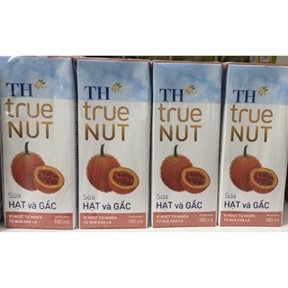 Lốc 4 hộp sữa hạt và gấc 180ml - th true milk