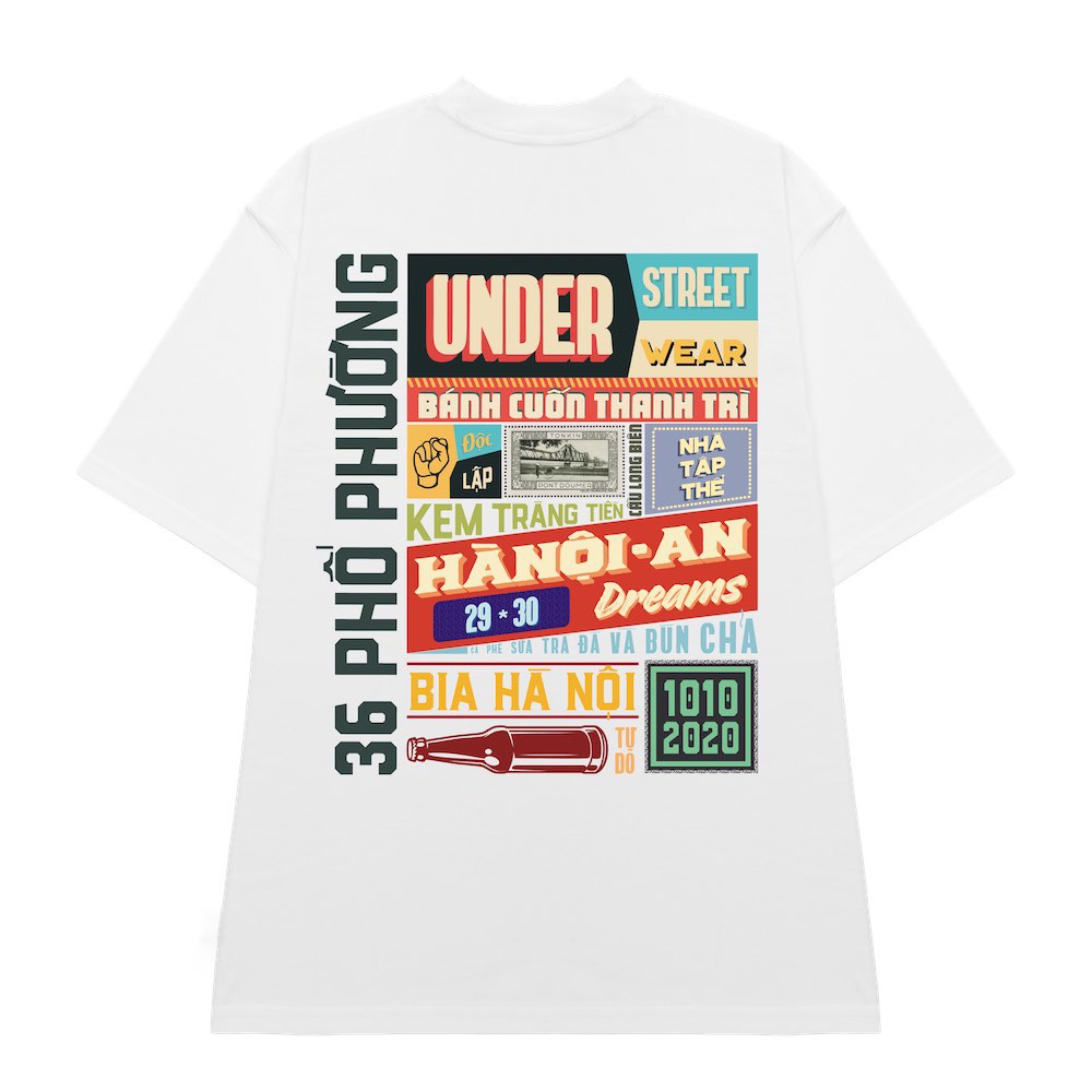 Áo Thun Tay Lỡ Hà Nội Áo Phông Cotton Nam Nữ Unisex - In Hình Local Brand Oversize Form Rộng AQ15 QN Clothing2