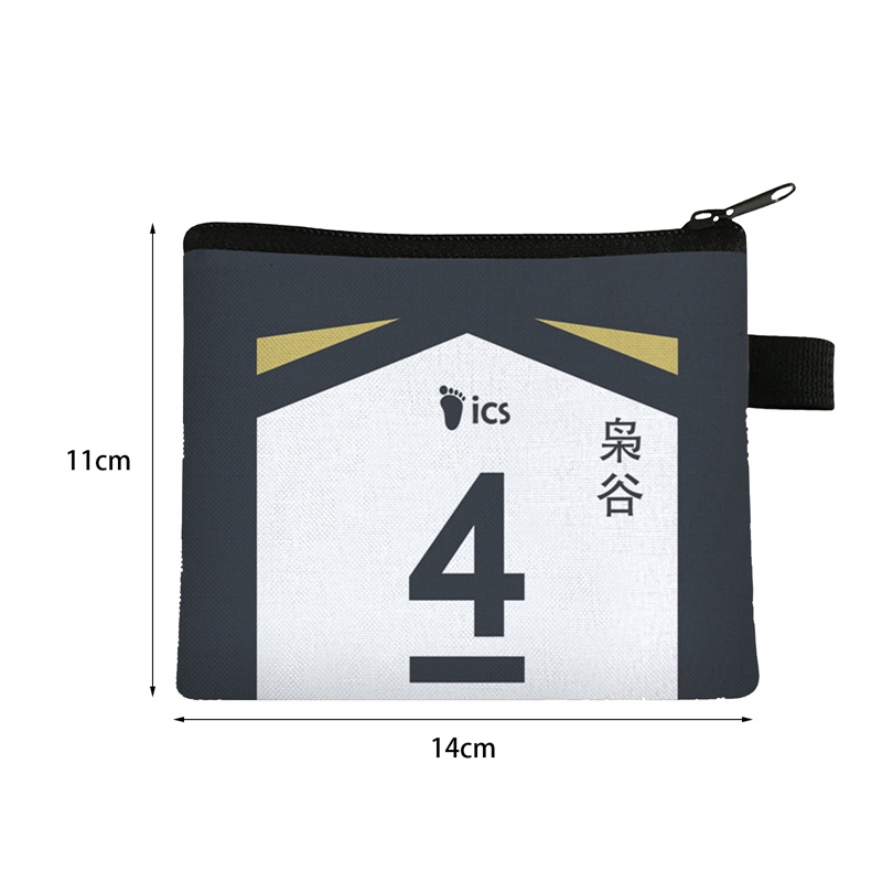 Tmdbyx Anime Haikyuu!! Ví Đựng Tiền Xu Thẻ Id Khóa Kéo Họa Tiết Hoạt Hình Cho Nam Nữ