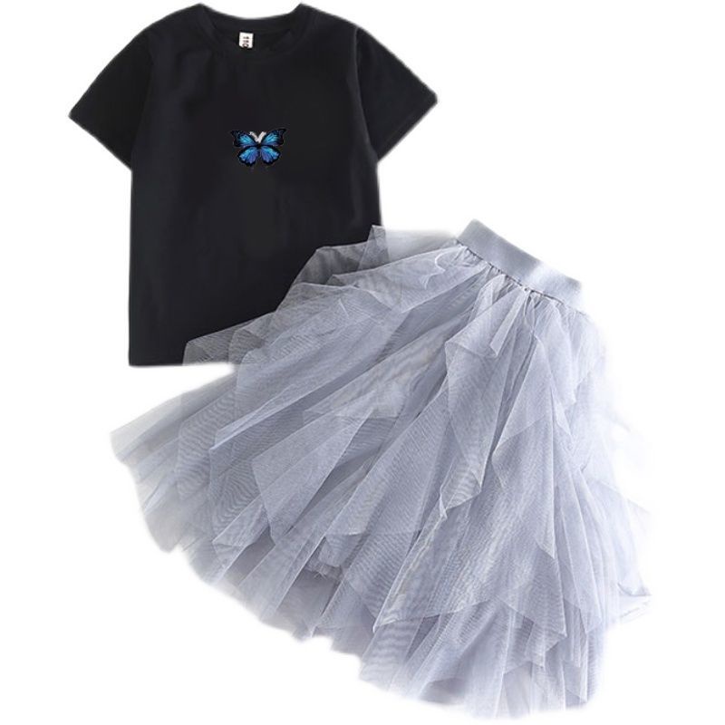 Đầm Bé Gái Set Áo Váy Công Chúa Bằng Cotton Phong Cách Phương Tây Thời Trang Mùa Hè Dành Cho Bé Gái 2023