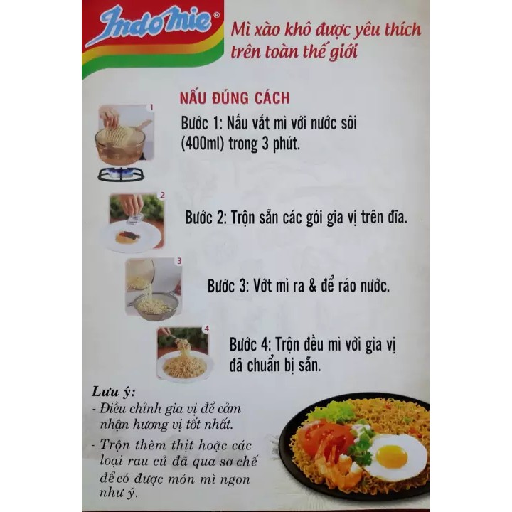 Giá Sỉ 1 Thùng Mì Xào Khô Indomie Vị Cay Nồng