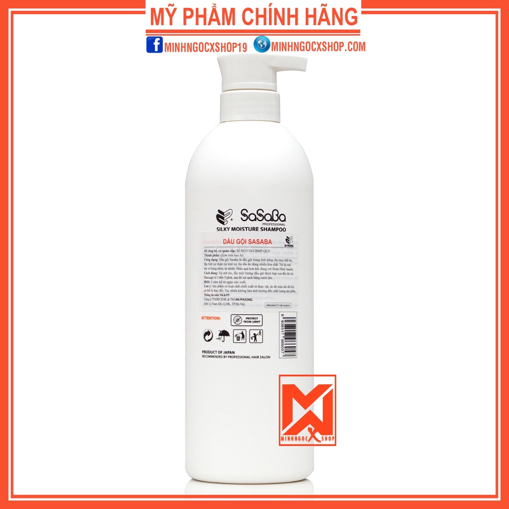 Dầu gội hoàn hình SASABA PLUS 800ml chính hãng