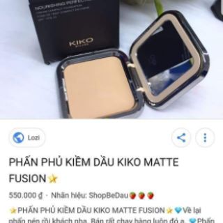 PHẤN PHỦ KIỀM DẦU KIKO MATTE FUSION