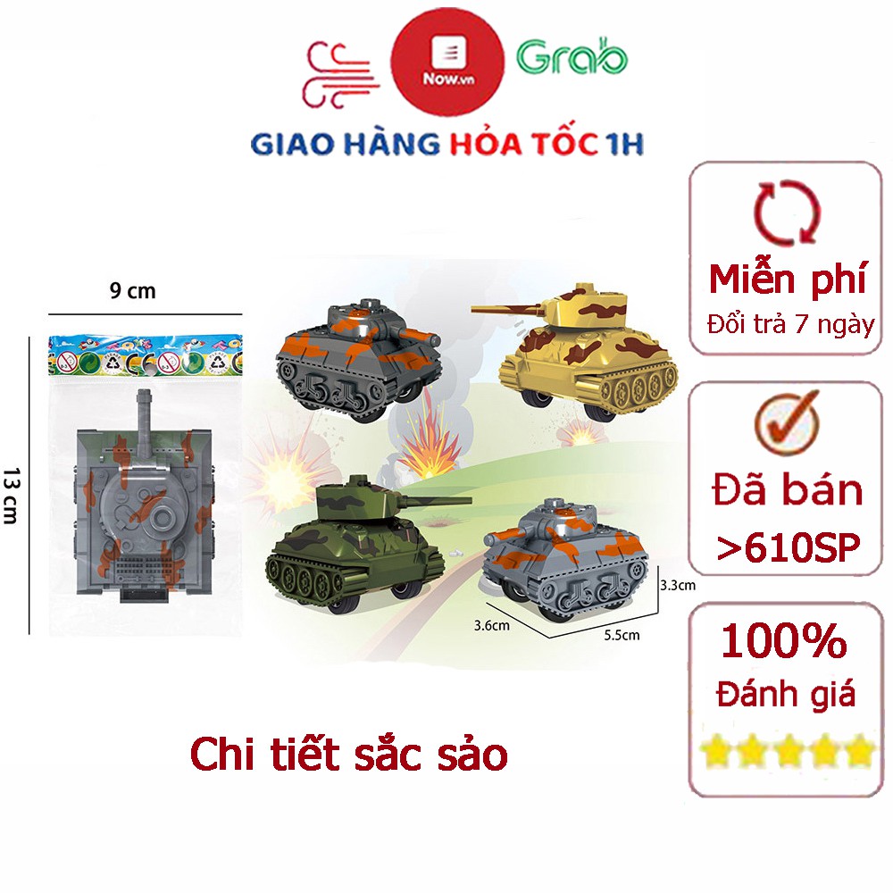 Bộ đồ chơi xe tăng mini gồm 2 xe cho bé có dây cót chạy nhỏ nhắn xinh xắn tổng hợp rất nhiều loại xe khác nhau