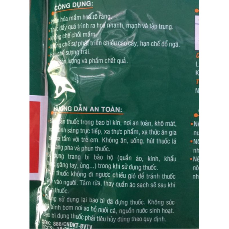 Phân bón Toba Jum 20WP kích thích ra hoa đồng loạt, ra hoa trái vụ xoài sầu riêng bidamin, tobajum