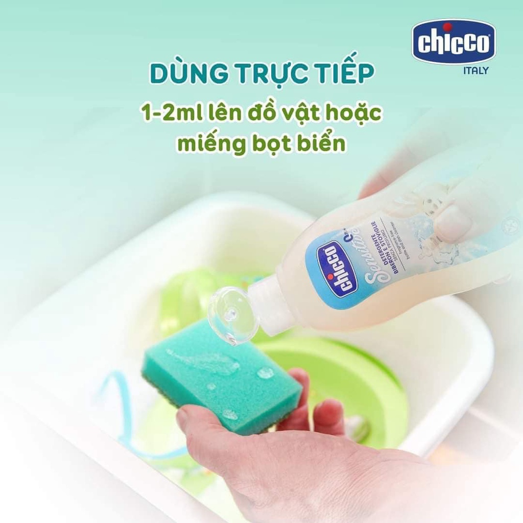 Gel rửa bình Chicco chiết xuất dầu dừa tự nhiên 300ml