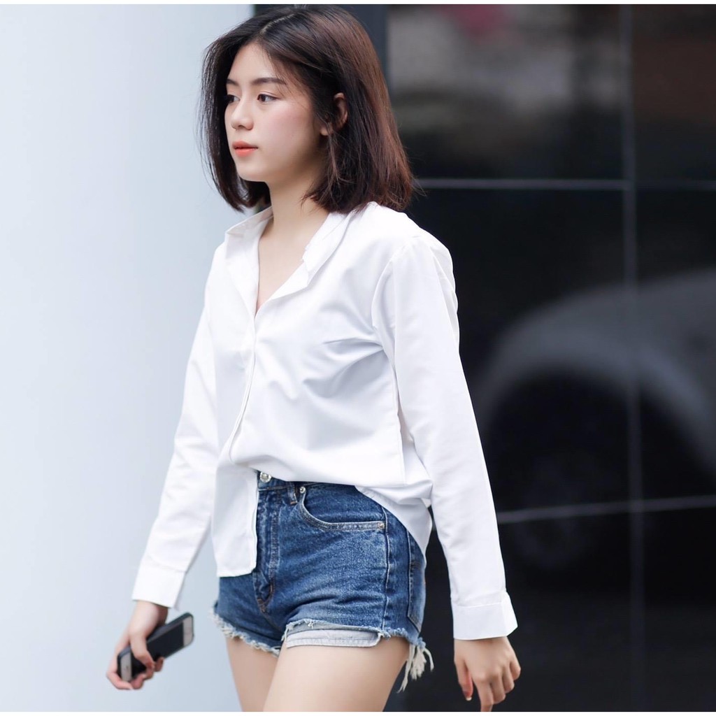 Usthebasic - [Shopee Exclusive] Áo sơ mi Collarless Shirt
