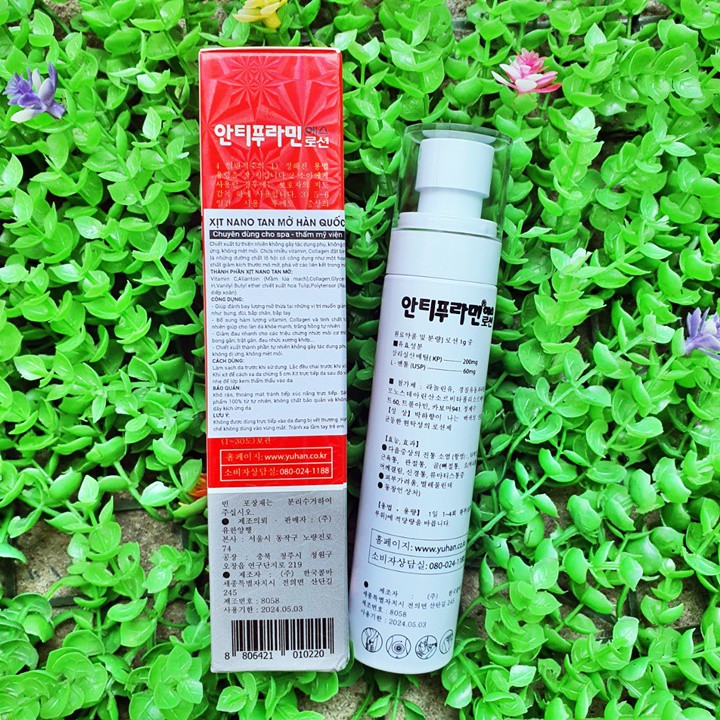 Tan Mỡ Cấp Tốc - Xịt Nano Tan Mở Antiphlamine Hàn Quốc – HUKB508