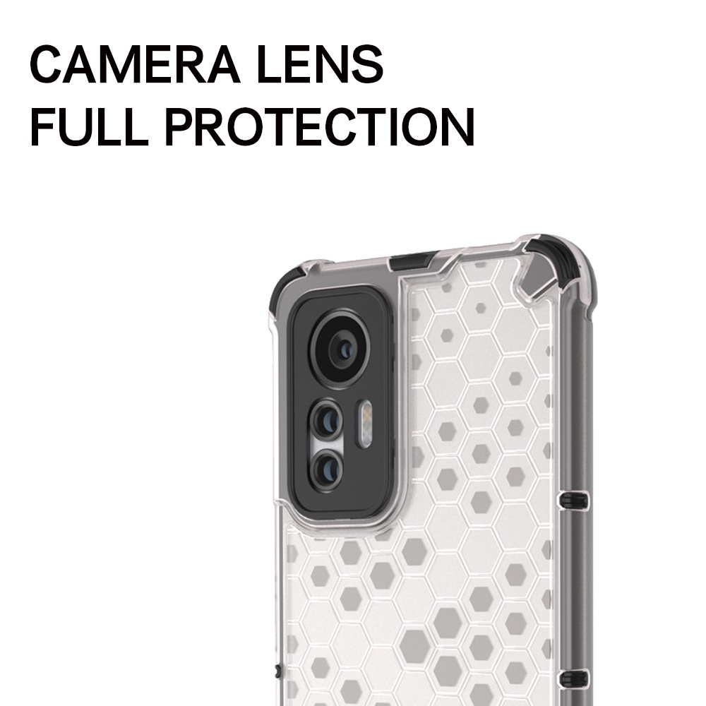 Ốp Điện Thoại Nhựa Cứng Trong Suốt Chống Sốc Họa Tiết Tổ Ong Cho XiaoMi Mi 12 12X 12S Pro Lite Mix 4