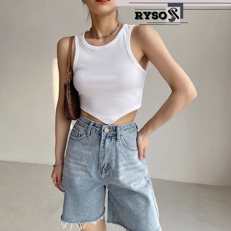 Áo thun 3 lỗ vạt nhọn chất co giãn thoáng mát RYSO