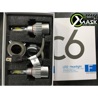shopee trợ giá "Bộ Đèn Led Headlight C6 "LOẠI 1 "Siêu Sáng H4 - 36W-3800lm - 6000k Ánh Sáng TrắNG