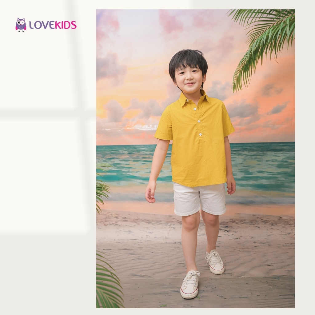 MINIU Set Áo Sơ Mi Bé Trai Chất Cotton Siêu Mát - LOVEKIDS