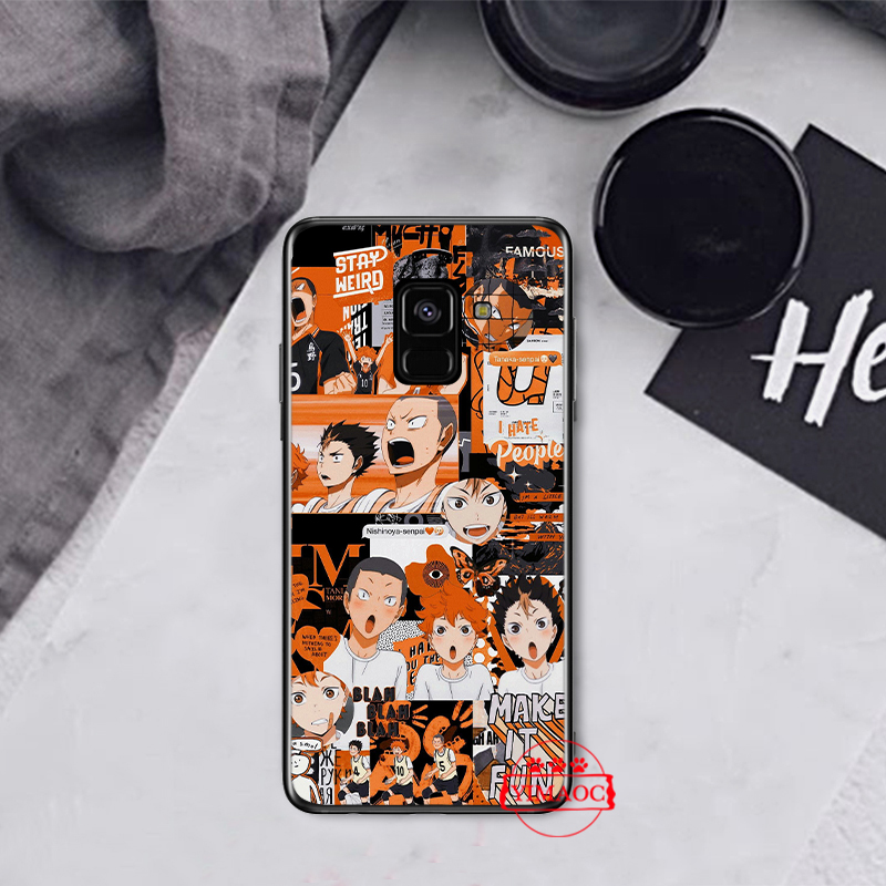 Ốp điện thoại dẻo họa tiết anime Haikyuu mùa 4 cho Samsung A3 A5 A6 Plus 2018 A8 A9 3AS