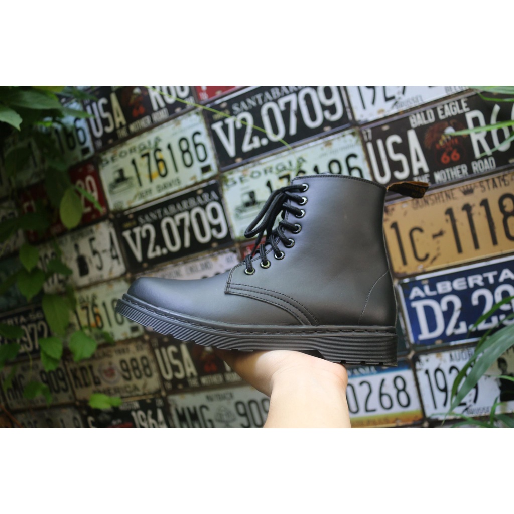 Giày Boots nam nữ Dr.051 Zip All Black đủ size 35-44, Lucas Shoes bảo hành 1 năm | BigBuy360 - bigbuy360.vn