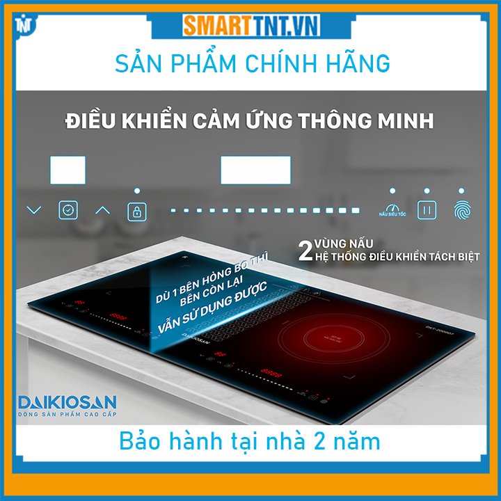Bếp từ đôi cao cấp chính hãng Daikiosan DKT-200007 mới