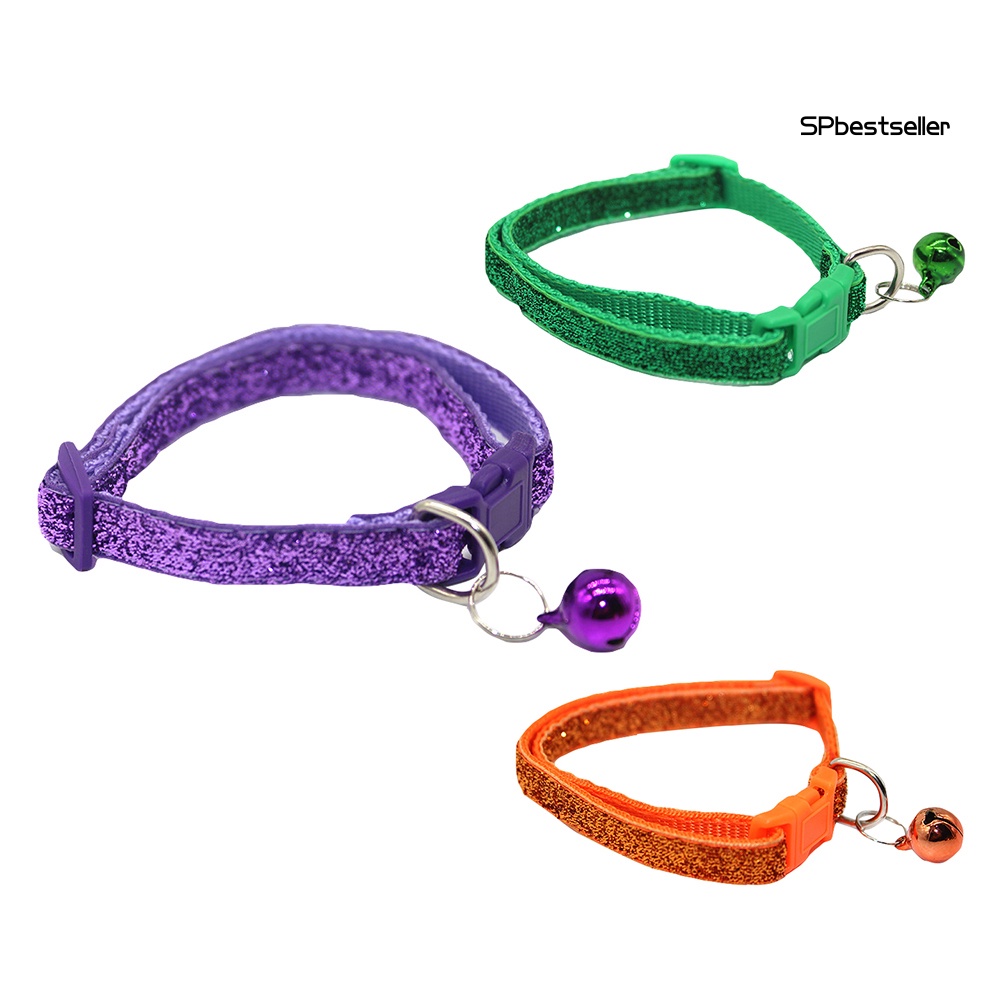 Vòng Cổ Kim Tuyến Có Chuông Tháo Lắp Nhanh Cho Thú Cưng