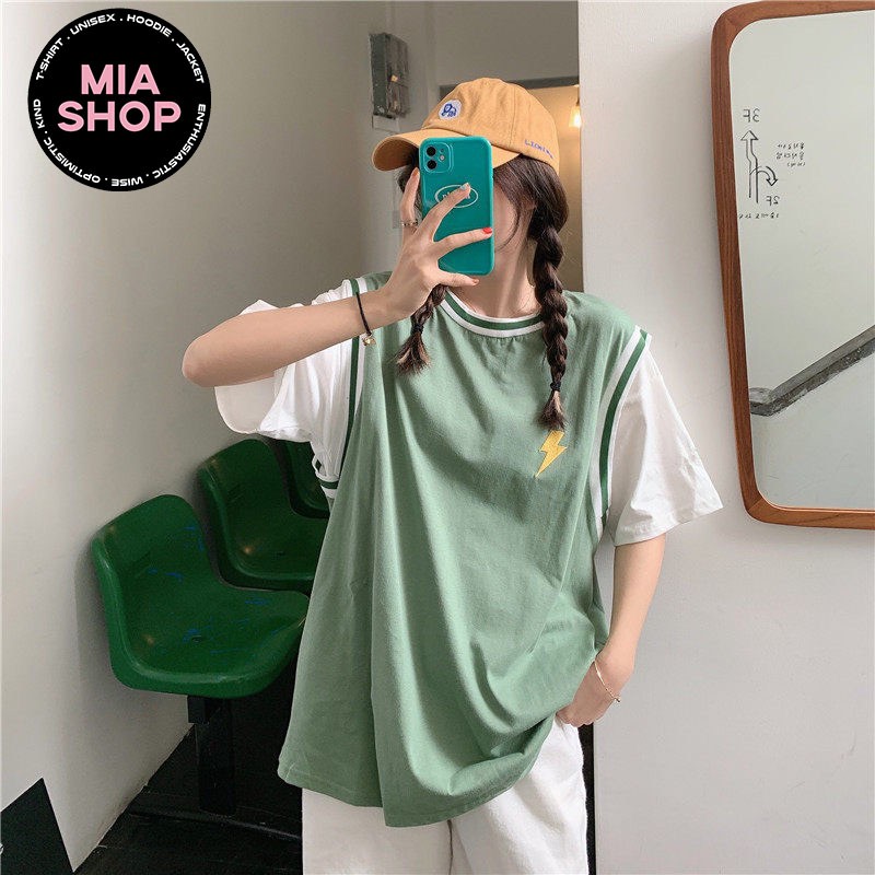 Áo thun tay lỡ MIA, Áo phông nữ form rộng dáng Unisex/Ulzzang, Phối bóng rổ mặc lẻ cặp nhóm thêu hình WEATHER