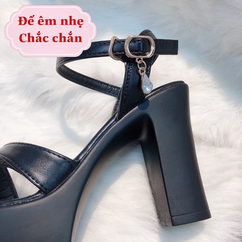 sandal nữ cao gót 10 phân/ guốc cao gót cao 10cm độn đế trước dễ đi