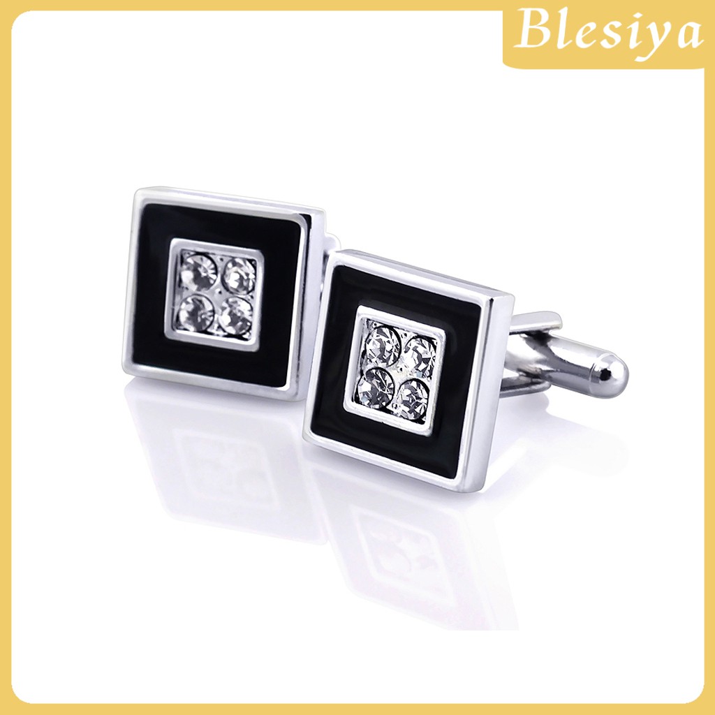 [Blesiya] Khuy Măng Sét Đen Bằng Đồng Thau Cho Nam Giới