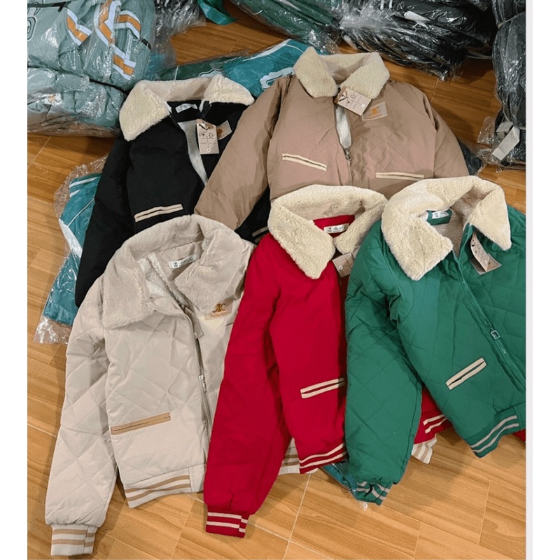 [ HÌNH THẬT SP ] Áo Khoác Phao Nữ Lót Lông Chuẩn Form Mẫu Mới Nhất - CLITUS FASHION