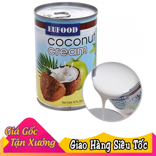 [ Eufood ] Nước cốt dừa đậm đặc Eufood thái lan 400ml