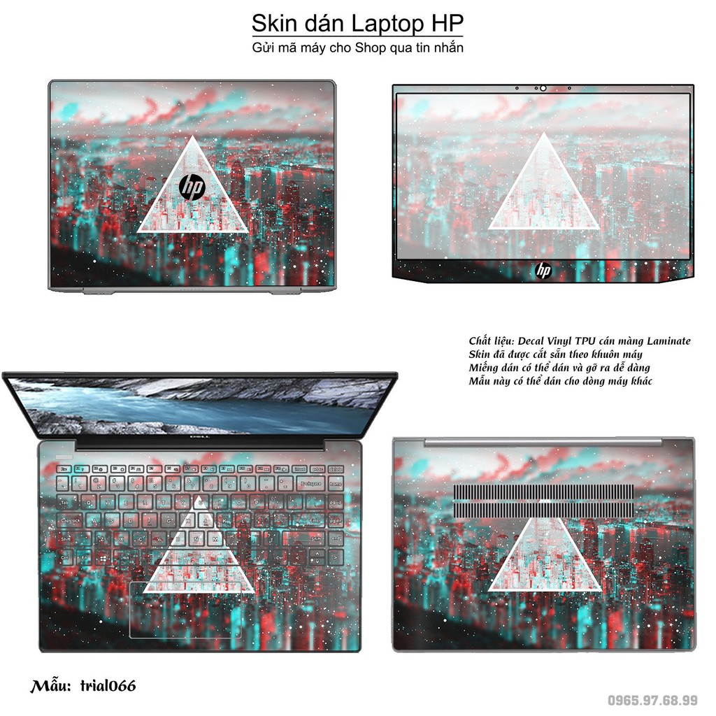 Skin dán Laptop HP in hình Đa giác nhiều mẫu 11 (inbox mã máy cho Shop)