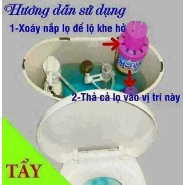 Tẩy bồn cầu hàn quốc