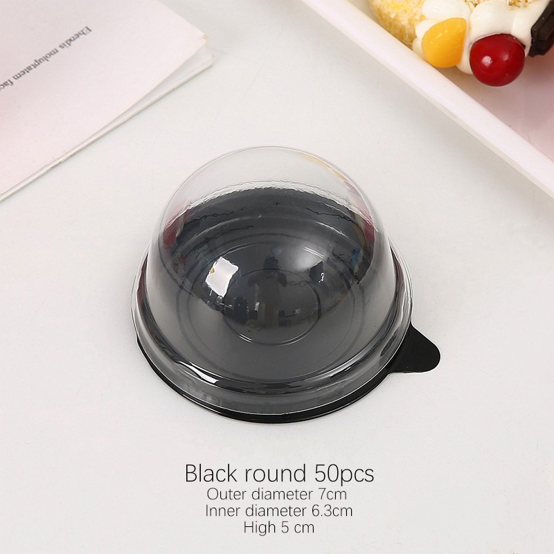 Hộp Nhựa Trong Suốt Đựng Bánh Tráng Miệng Hình Tròn/Vuông