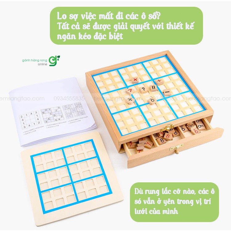 Trò chơi trí tuệ Sudoku hộp gỗ 1 BGS1, Boardgame thư giãn