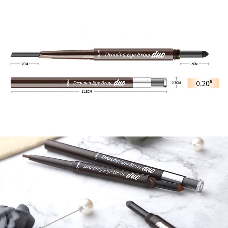Bút vẽ lông mày không thấm nước thiết kế hai đầu thương hiệu DNM | BigBuy360 - bigbuy360.vn