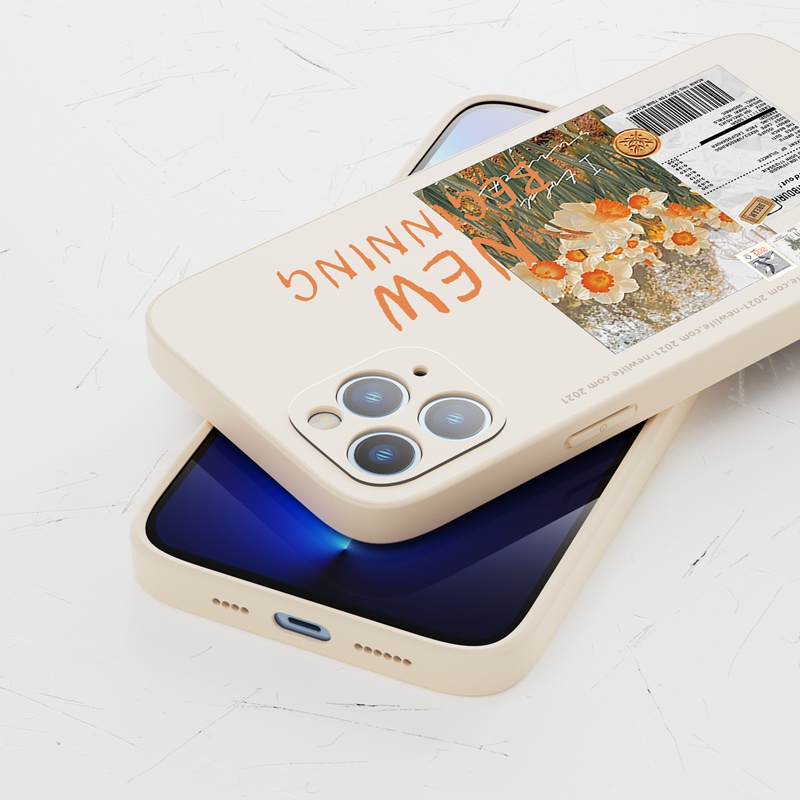 Suntaiho silicon mềm mẫu hình hoa cho iPhone 13 12 11 Pro Max X XR Xs Max 7 8 Plus