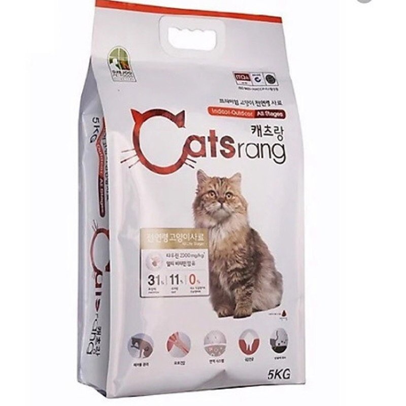 [Mã PET50K giảm Giảm 10% - Tối đa 50K đơn từ 250K] [DATE MỚI NHẤT] Thức Ăn Hạt Cho Mèo CATSRANG Hàn Quốc