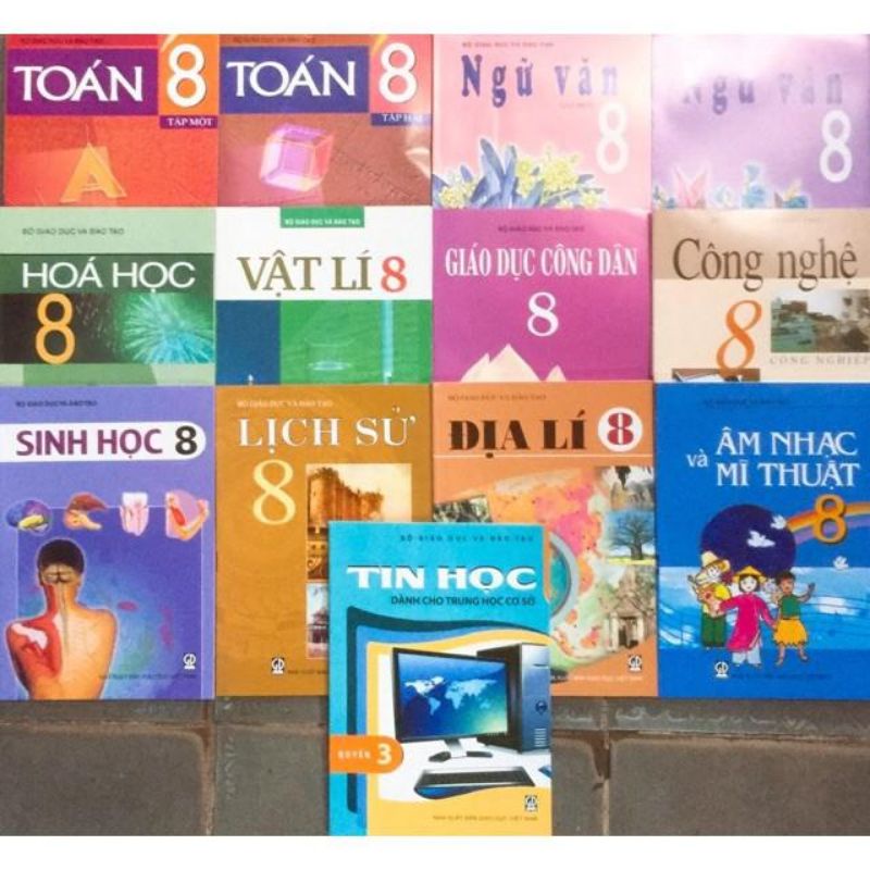 trọn bộ sách giáo khoa và sách bài tập lớp 8