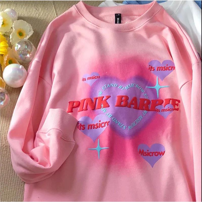 Áo Sweater Tay Dài Dáng Rộng In Họa Tiết Graffiti Phong Cách Harajuku Thời Trang Mùa Thu Cho Nữ