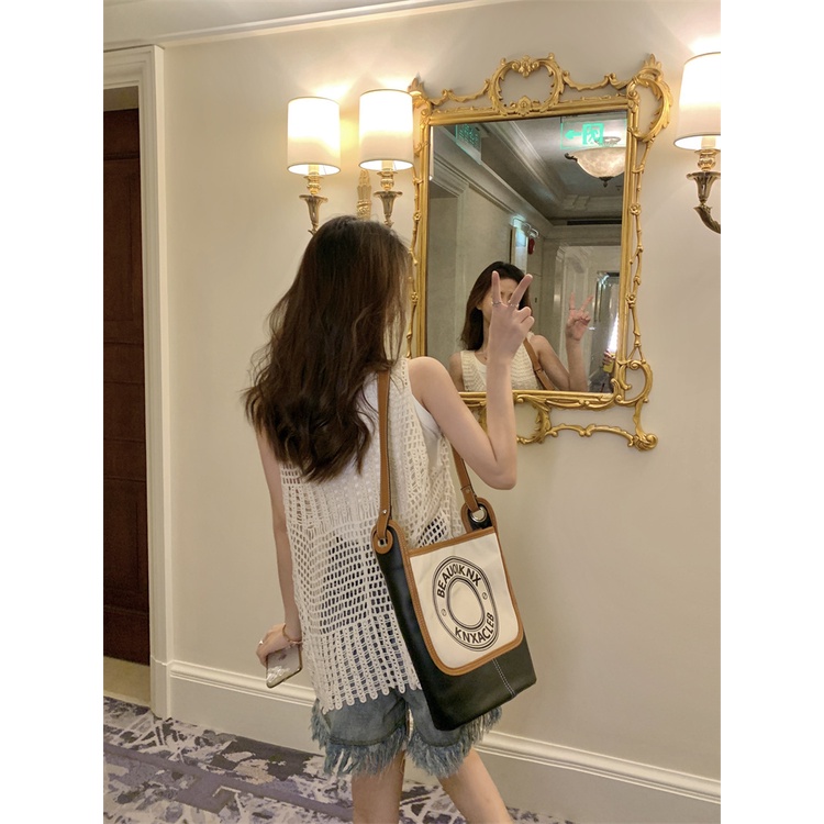 Áo kiểu không tay/ Quần đùi denim XIAOZHAINV phong cách Hàn Quốc xinh xắn thời trang dành cho nữ