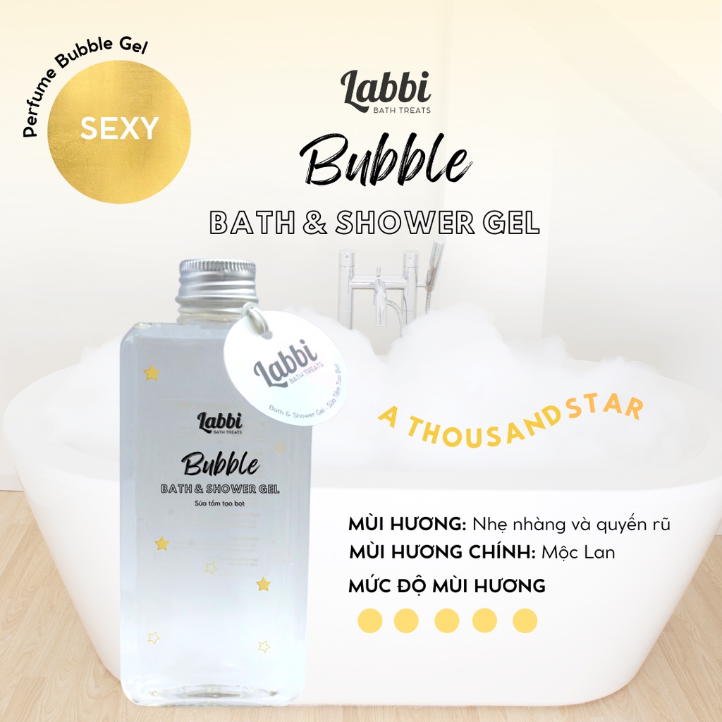 A THOUSAND STARS [Labbi] Tạo bọt bồn tắm / Gel tắm tạo bọt / Bubble Gels