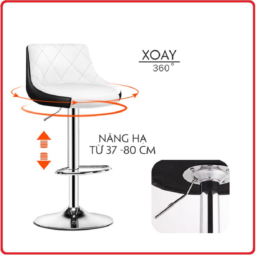 X003 Ghế quầy bar đệm cao su bọc da - Ghế quầy lễ tân | BigBuy360 - bigbuy360.vn