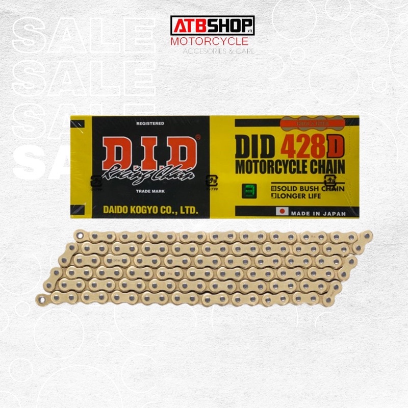 Sên vàng DID 9 ly 428D (chính hãng) 130 mắc