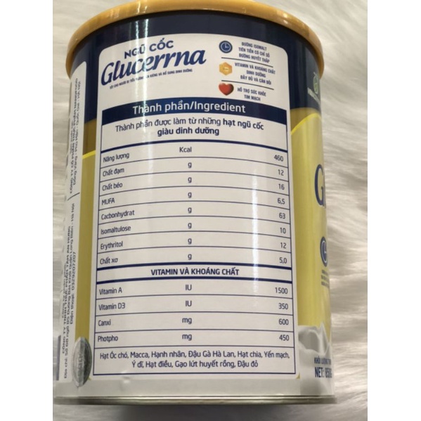 NGŨ CỐC DINH DƯỠNG HEATHYFOOD GLUCERNA 850G (DATE SIÊU MỚI)
