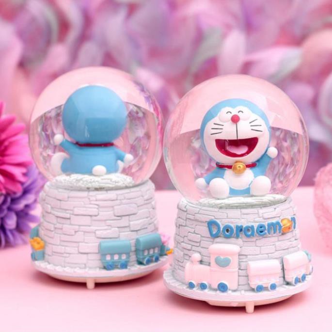 Quả Cầu Pha Lê DORAEMON Có Hộp Phát Nhạc Và Đèn Phát Sáng Xinh Xắn