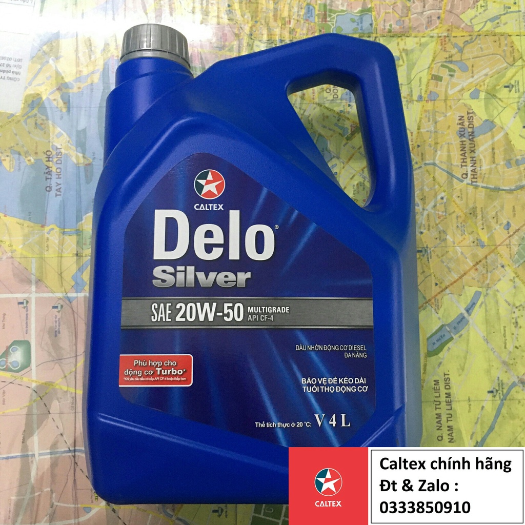 Nhớt ô tô Caltex Delo Silver Multigrade 20w50 cho máy diesel [ 4L ]