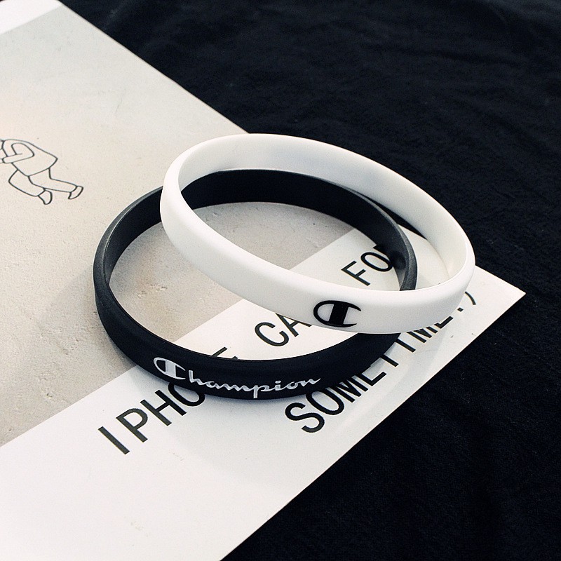 [ xả kho ] Vòng tay nam nữ VT002D chất liệu cao su champion cá tính