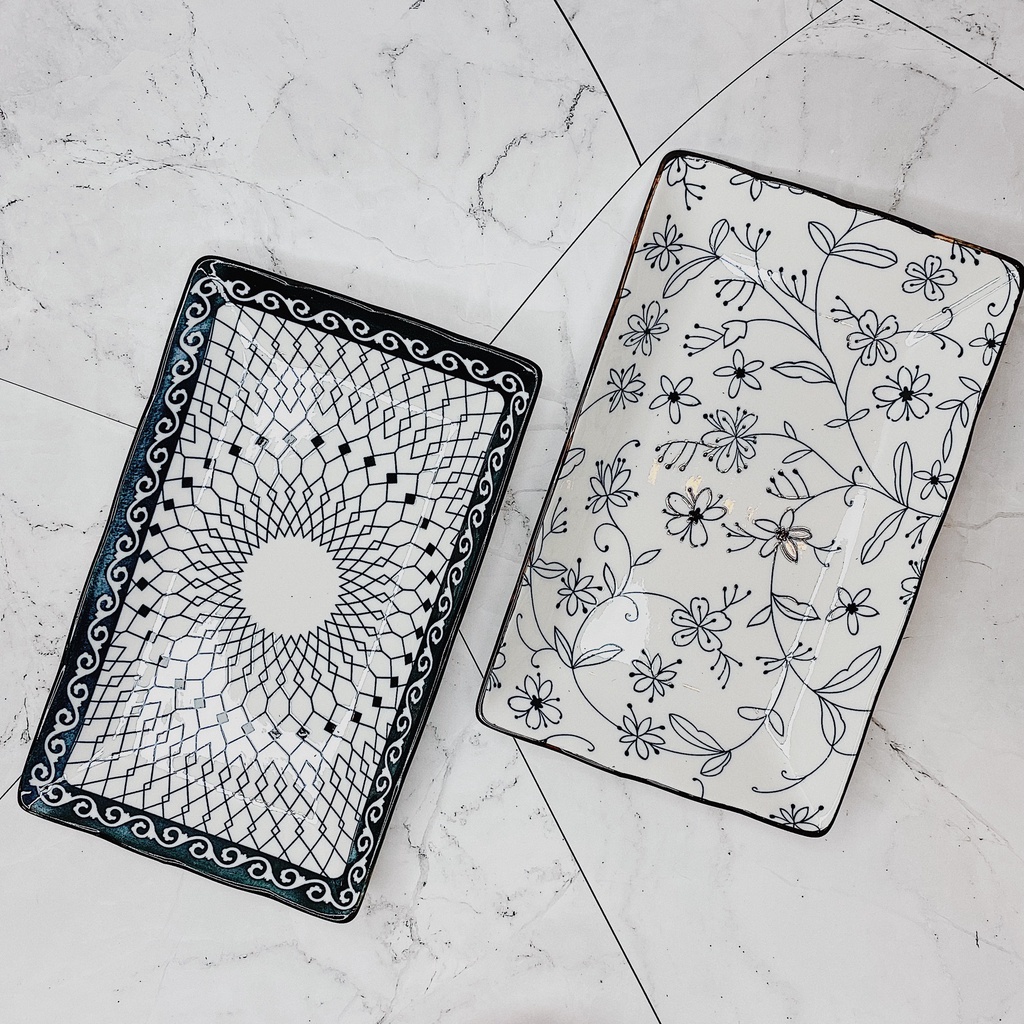Bộ chén bát đĩa sứ Ceramic Porcelain 6 món MFA-6D (Phù hợp cho 2 người) - Tặng kèm 2 đôi đũa (Hộp quà tặng sang trọng)