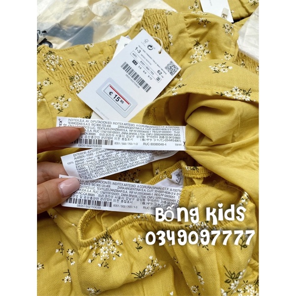 Set Váy Sơ Sinh Bé Gái Hoa Nhí Vàng ZR