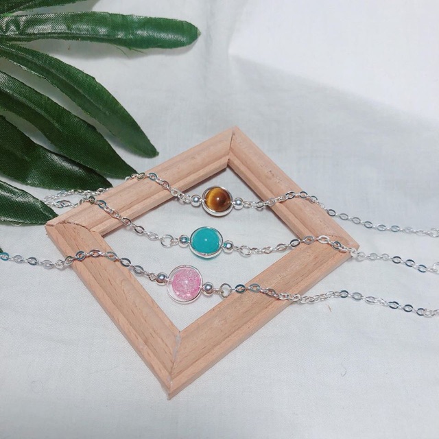 LẮC TAY ĐÁ PHONG THUỶ ĐỦ MÀU - LẮC TAY NỮ BẠC TA