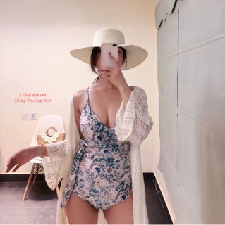 (có sẵn) Bikini liền thân nơ eo
