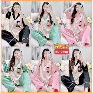 Bộ ngủ lụa Bạch tuyết phối màu lụa Satin siêu mềm mịn
