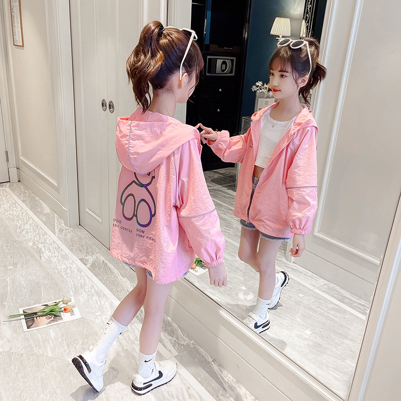 Áo Khoác Chống Nắng Mỏng Thoáng Khí Phong Cách Mới 2022 Cho Bé Gái