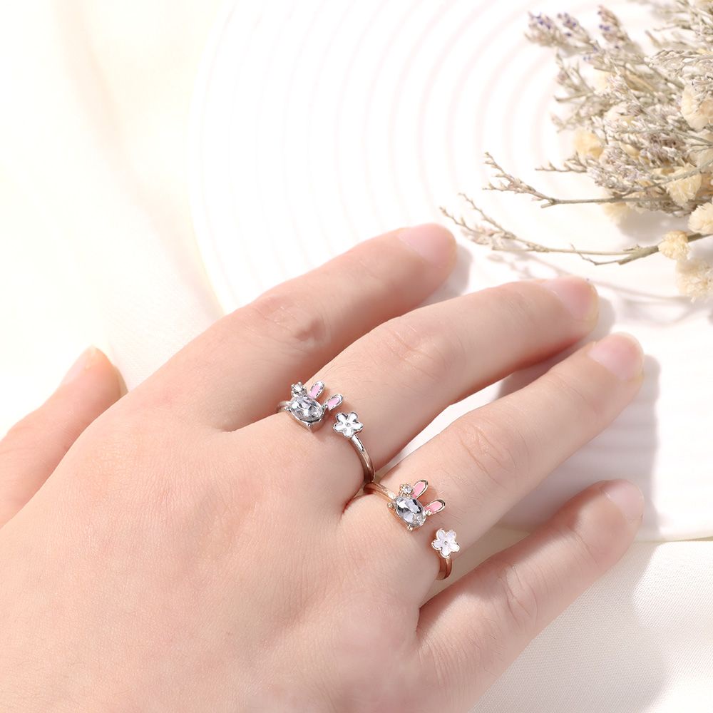 Nhẫn Hở Hình Thỏ Dễ Thương Nhiều Màu Tùy Chỉnh Thời Trang Cho Nữ