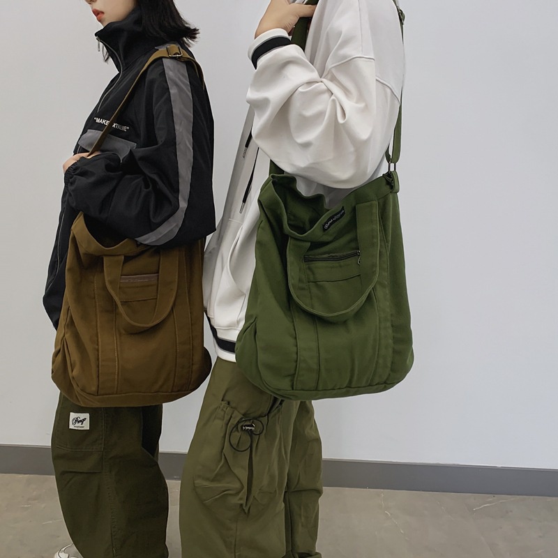 Túi Xách Vải Canvas Cỡ Lớn Thời Trang Hàn Quốc Cho Nam